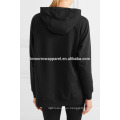 Black And White Jersey Hooded Top OEM/ODM Manufacture Wholesale Fashion Women Apparel (TA7008H)